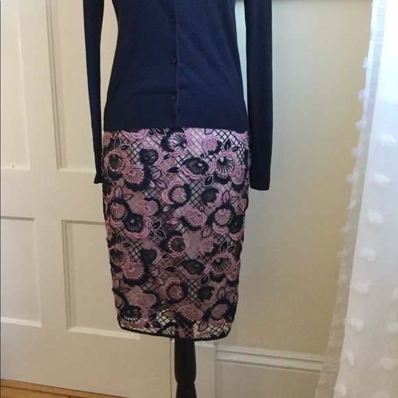 Ann Taylor Crochet Pencil Skirt 4P - Picture 6 of 8